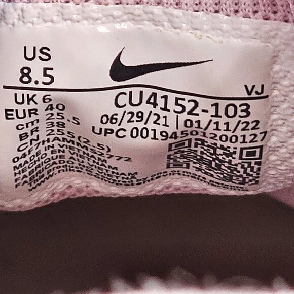 Nike Air Max Bolt Running Shoes Artic Pink White Womens 8.5M - Picture 8 of 8